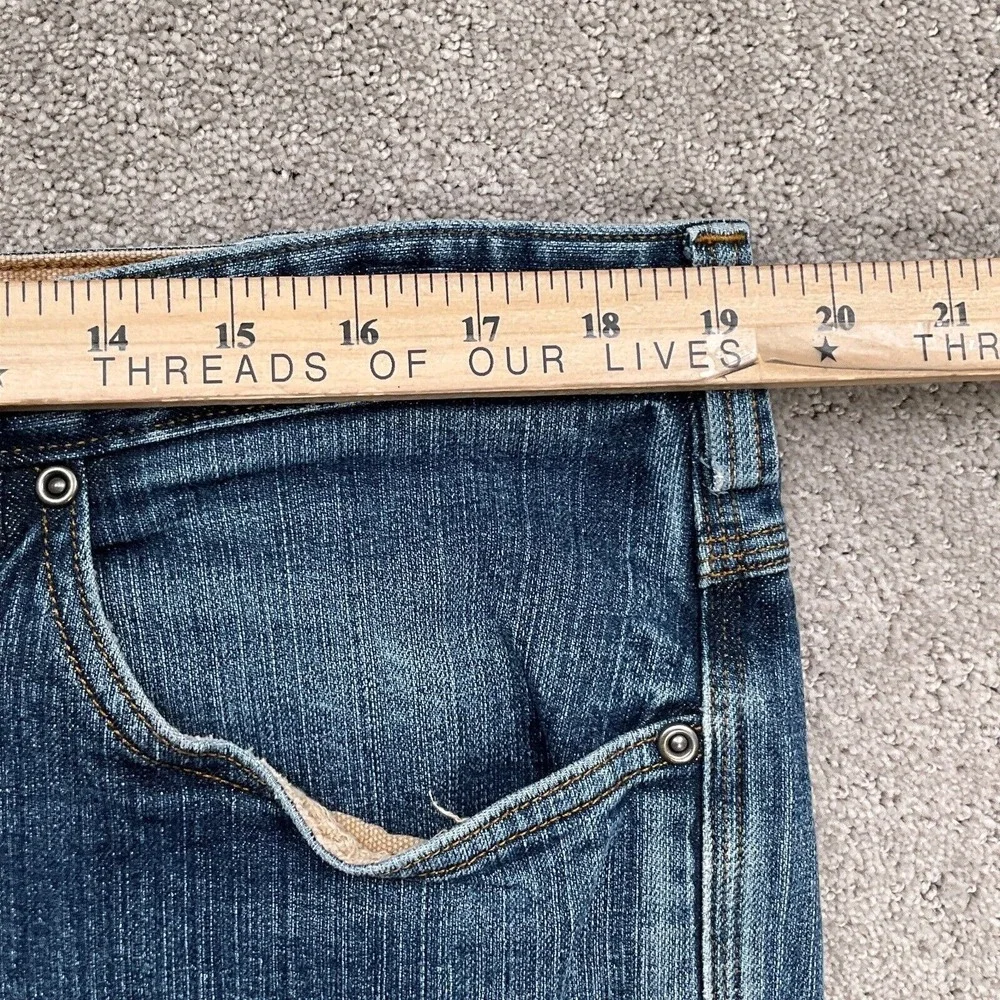 Duluth Trading Jeans 38W 31.5L Blue Fade Flex‎ Ballroom Relaxed Fit Denim